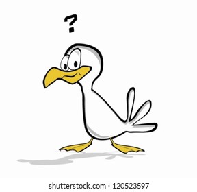 Cartoon seagull (vector)
