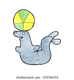 sello de dibujos animados con bola
