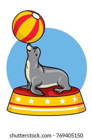 cartoon seal circus