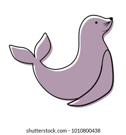 cartoon seal icon image