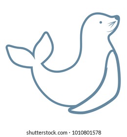 cartoon seal icon image