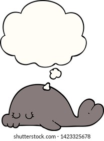 sello de caricatura con burbuja de pensamiento