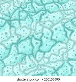 Cartoon seamless cracked ice texture. Vector illustration.