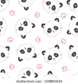 Cartoon Seamless Panda Pattern
