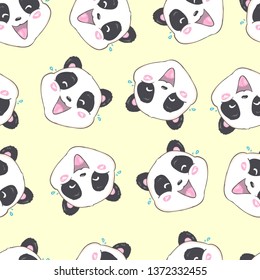 Cartoon Seamless Panda Pattern