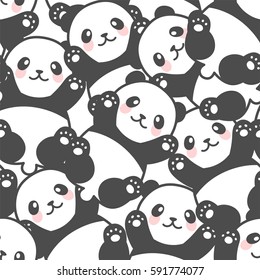 Cartoon Seamless Panda Pattern