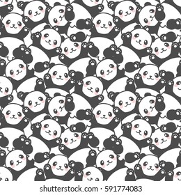 Cartoon Seamless Panda Pattern