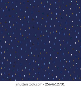 Cartoon seamless pattern with colorful strokes. Holiday print. Vector hand drawn illustration.