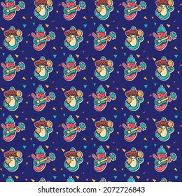Cartoon Seamless Pattern Design. Vector illustration