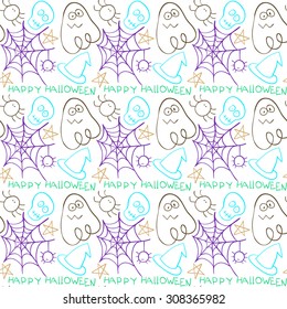 Cartoon seamless pattern for Halloween