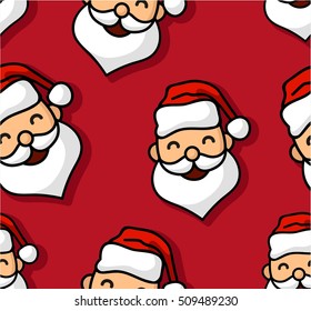 Cartoon seamless santa claus