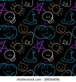 cartoon seamless texture for Halloween