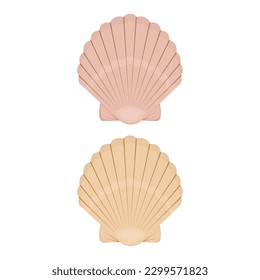 Cartoon Seashell Icon Vector Design.