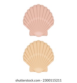 Cartoon Seashell Icon Vector Design.