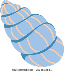 Cartoon Seashell Mollusk Vector Illustration