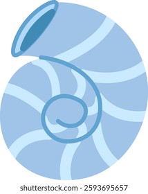 Cartoon Seashell Mollusk Vector Illustration