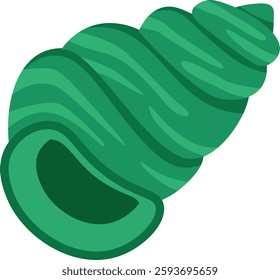 Cartoon Seashell Mollusk Vector Illustration