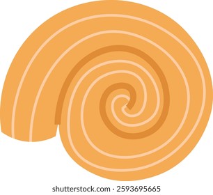 Cartoon Seashell Mollusk Vector Illustration