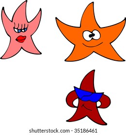 cartoon seastars