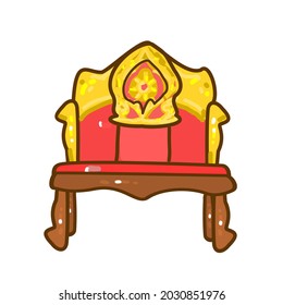 Cartoon seat for monk when preaching.