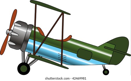 Cartoon Second World War airplane.