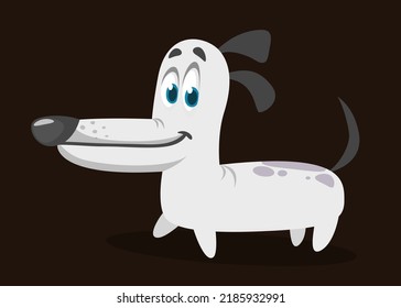 Cartoon security guard dog. Vector illustration isolated