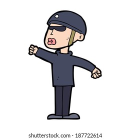 cartoon security guy