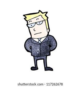 cartoon sensible businessman