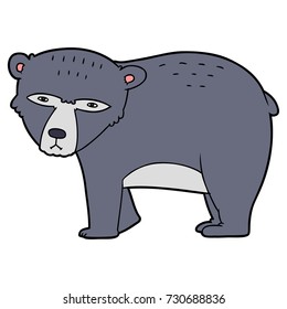 urso sério de desenho animado