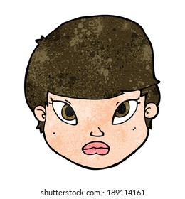 cartoon serious face