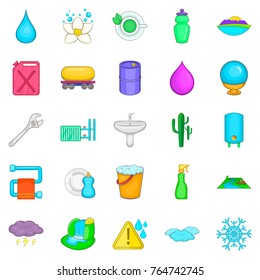Cartoon set of 25 industry vector icons for web isolated on white background
