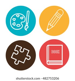 cartoon set elements idea design isolated