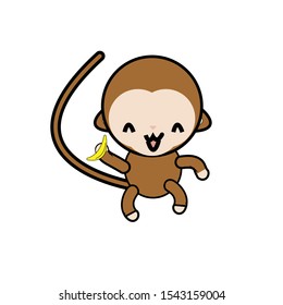 Cartoon set of monkey vector icons for your web design isolated on white background