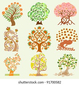 Folk Art Tree Stock Illustrations, Images & Vectors | Shutterstock