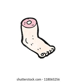 cartoon severed foot
