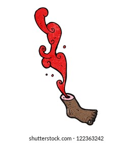 caricatura de pie cortado