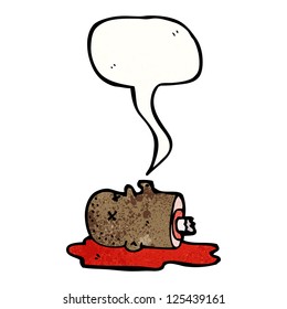 cartoon severed head