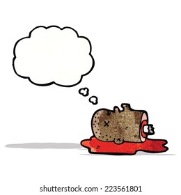 cartoon severed head