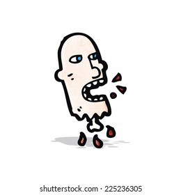 caricatura con la cabeza cortada