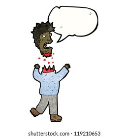 cartoon severed head man