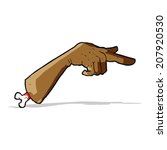 cartoon severed pointing hand