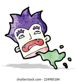 cartoon severed vampire head