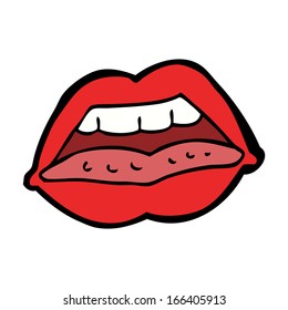 cartoon sexy lips symbol