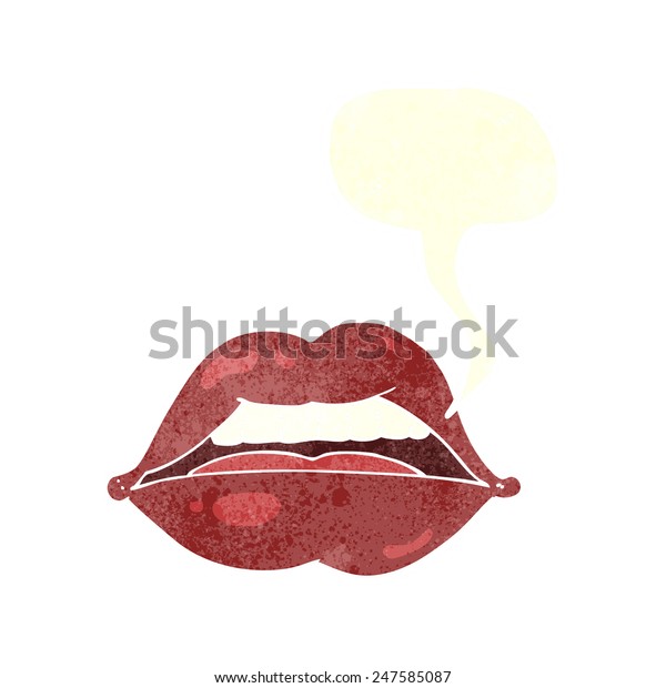 Cartoon Sexy Lips Symbol Speech Bubble Stock Vector Royalty Free 247585087 Shutterstock 2942