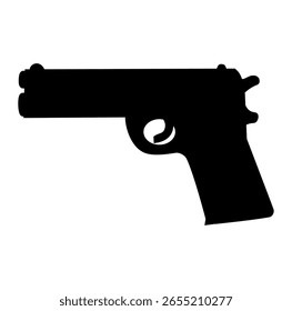 Cartoon Shadow Gun Simple Design Icon Digital 