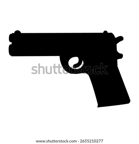 Cartoon Shadow Gun Simple Design Icon Digital 