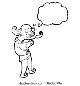 cartoon shakespeare with thought bubble