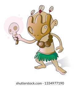 Cartoon Shaman Vector Illustration