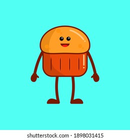 cartoon shaped cake vector illustration. with a cute and cute design. suitable for web design, logo design, book cover, magazine cover, etc.