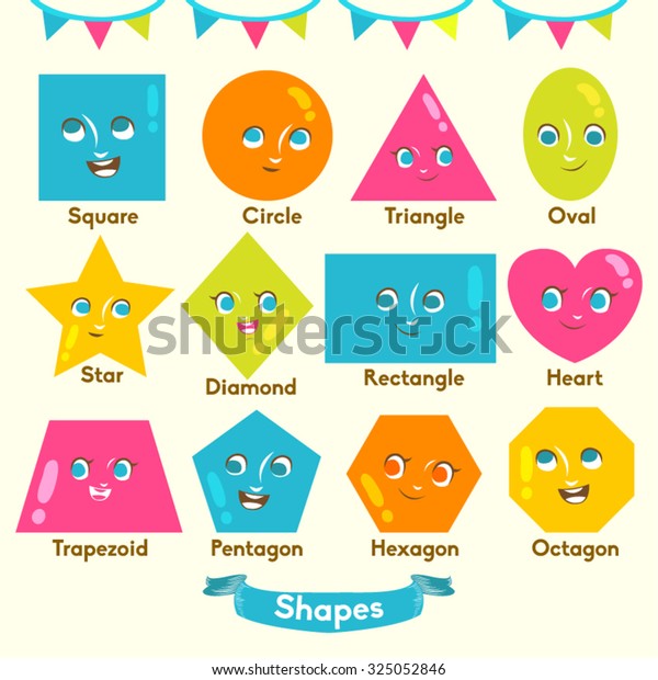 Cartoon Shapes Vector Design Illustration: เวกเตอร์สต็อก (ปลอดค่า ...